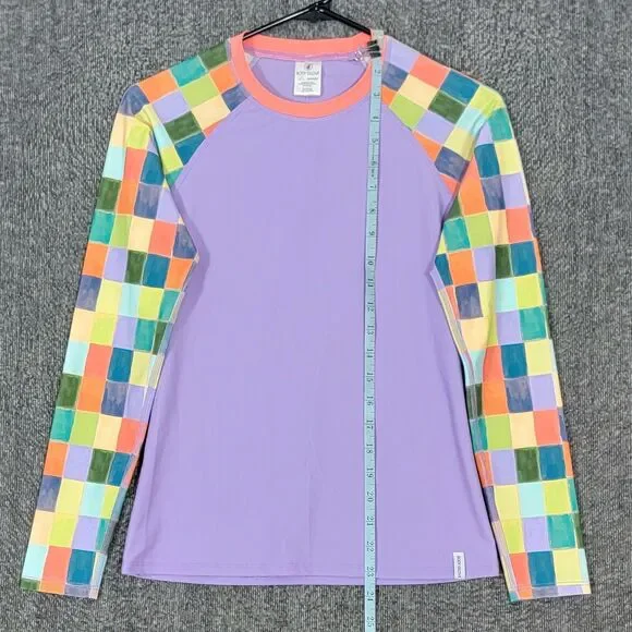 Body Glove Rashguard Womens XS Lilac Multicolor Long Sleeve UPF 50 Swim Shirt - Picture 3 of 11